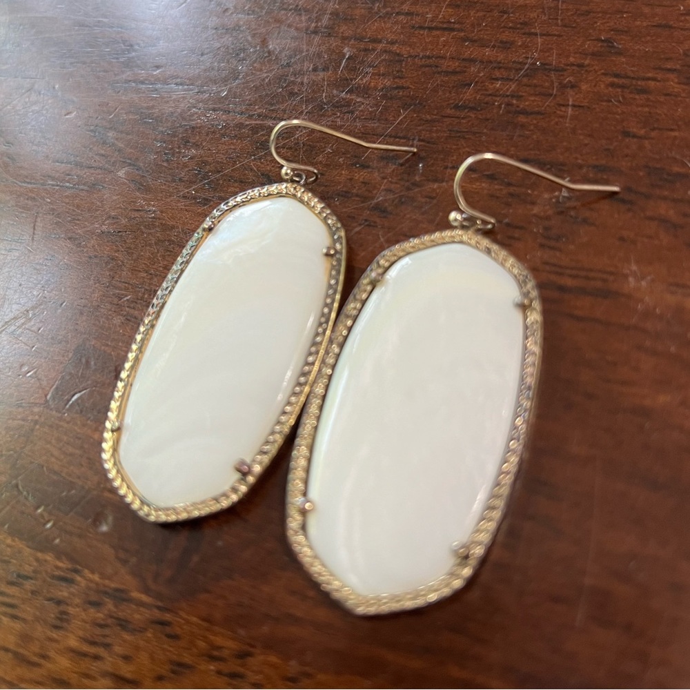 Kendra Scott White Danielle Earrings